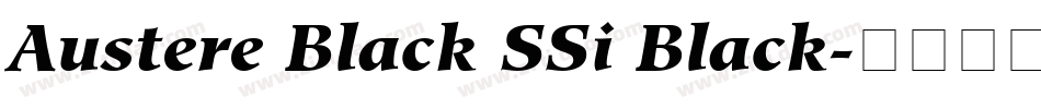 Austere Black SSi Black字体转换